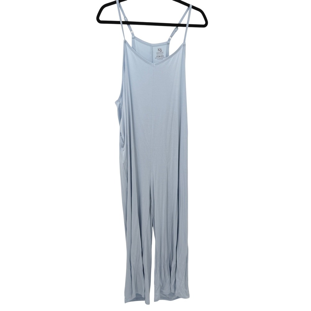 Kindred Bravely Charlie Nursing Romper Womens L Blue Stretch Flowy Minimalist